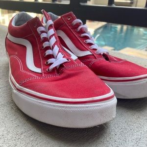 Vans Old Skool Racing Red & True White Sneakers